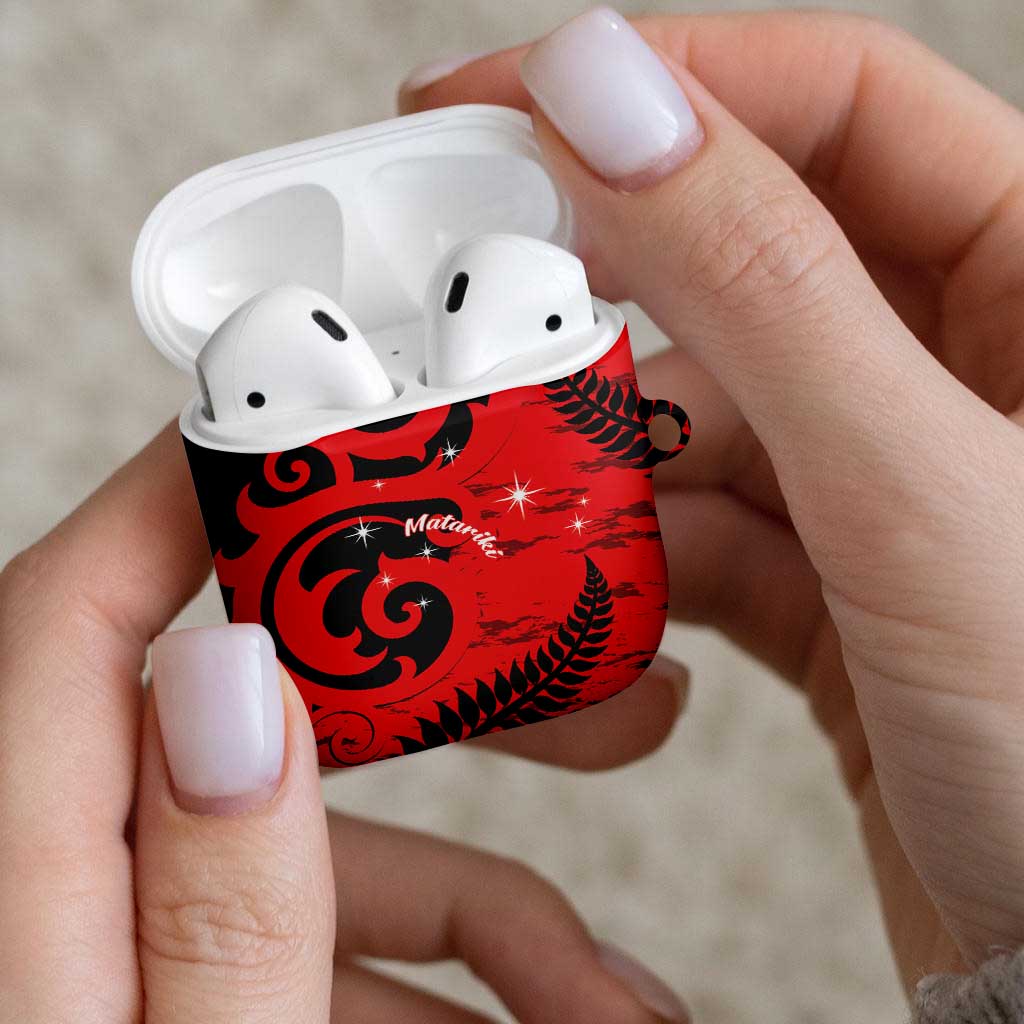 New Zealand Matariki AirPods Case Maori New Year Koru Pattern LT22 - Polynesian Pride