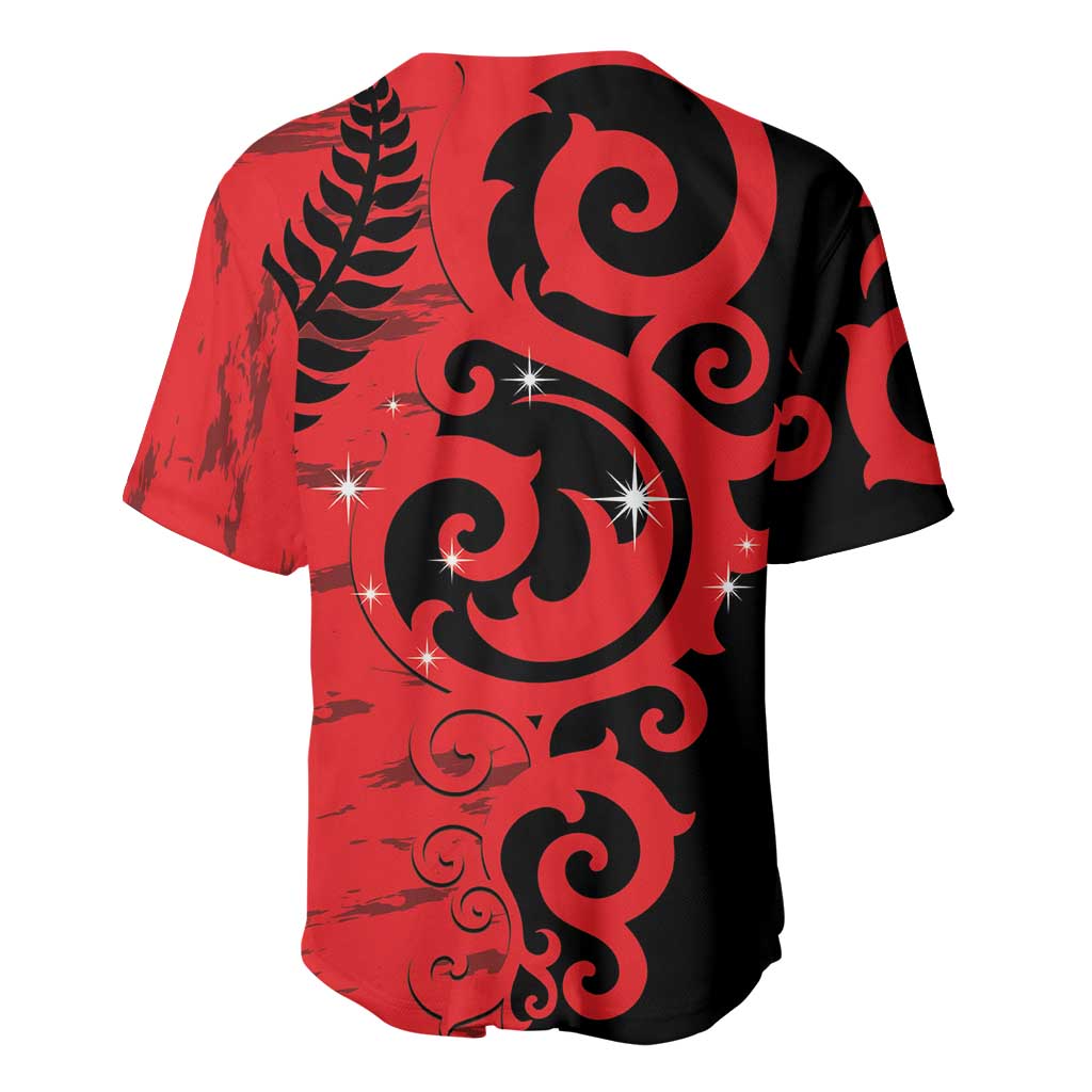 New Zealand Matariki Baseball Jersey Maori New Year Koru Pattern LT22 - Polynesian Pride