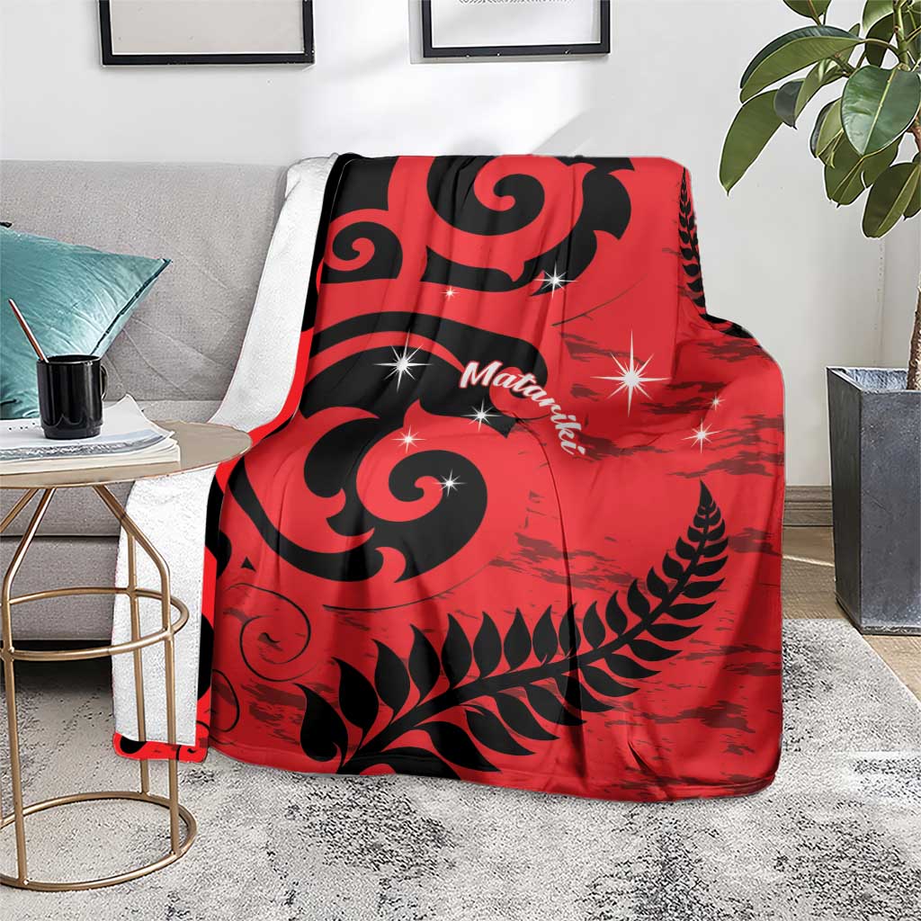 New Zealand Matariki Blanket Maori New Year Koru Pattern LT22 - Polynesian Pride
