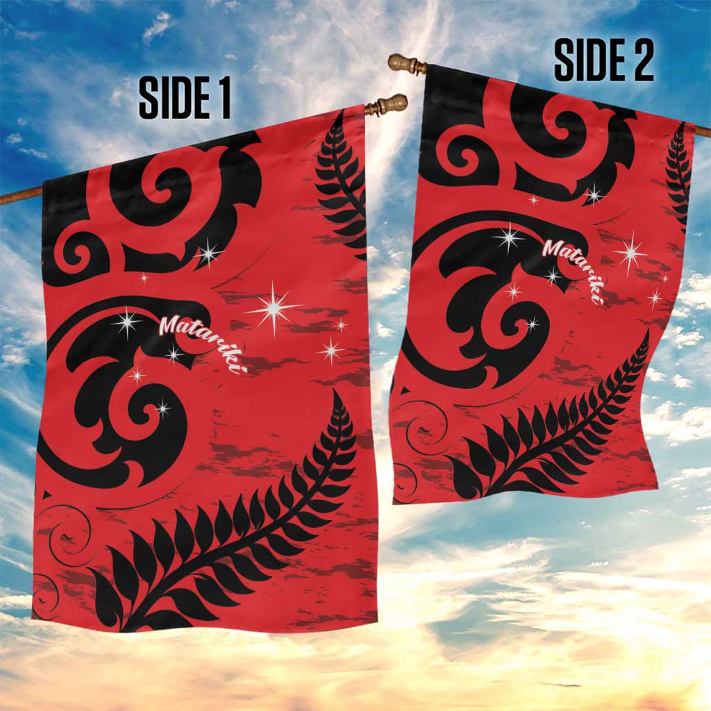 New Zealand Matariki Garden Flag Maori New Year Koru Pattern LT22 - Polynesian Pride