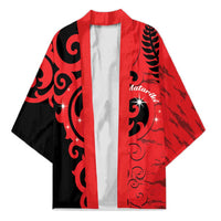 New Zealand Matariki Kimono Maori New Year Koru Pattern LT22 Unisex Red - Polynesian Pride
