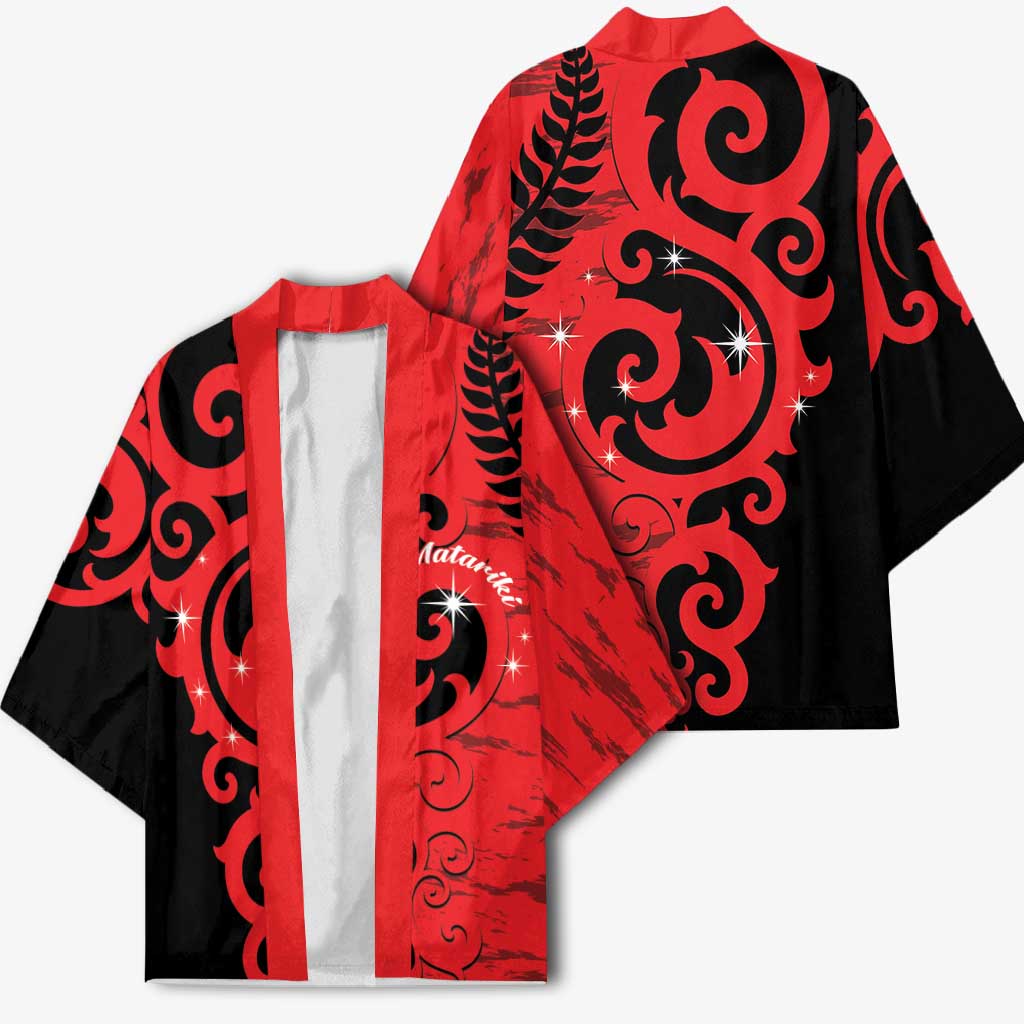 New Zealand Matariki Kimono Maori New Year Koru Pattern LT22 - Polynesian Pride