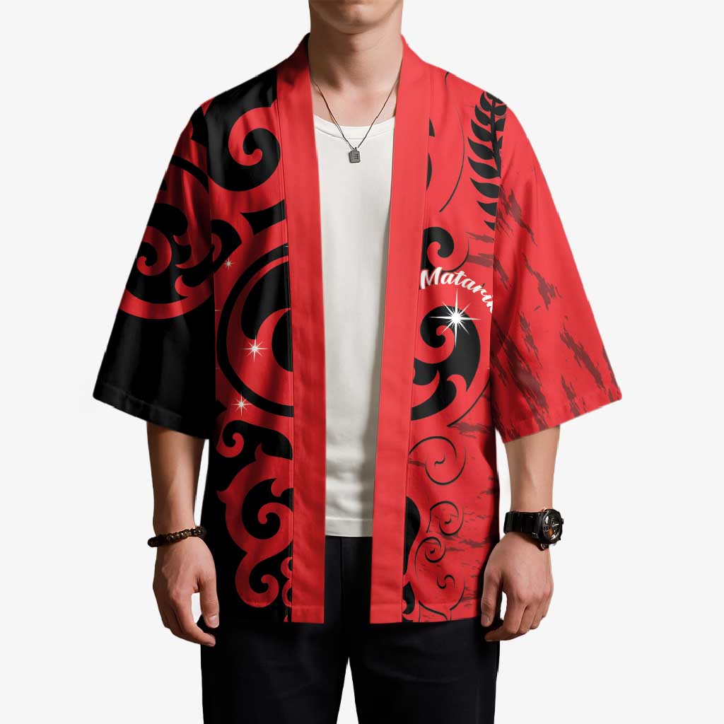 New Zealand Matariki Kimono Maori New Year Koru Pattern LT22 - Polynesian Pride