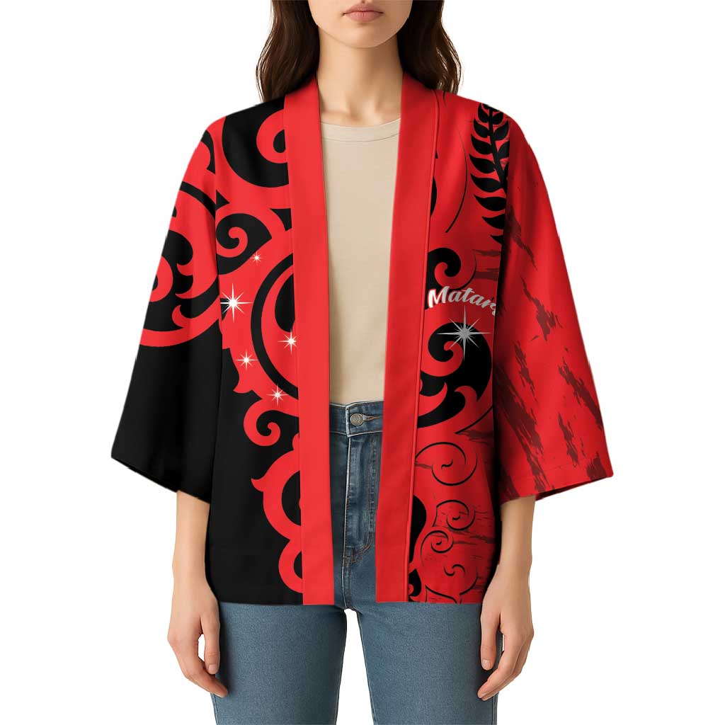 New Zealand Matariki Kimono Maori New Year Koru Pattern LT22 - Polynesian Pride