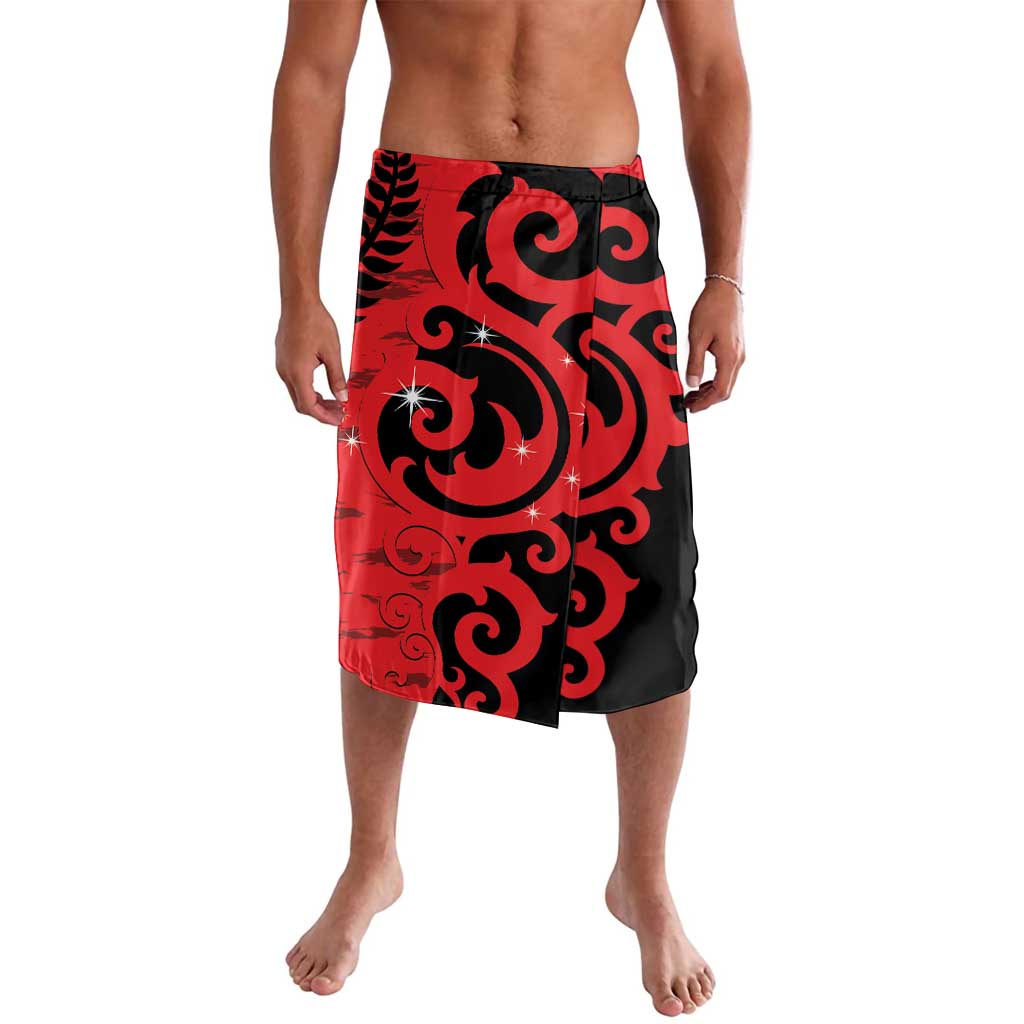 New Zealand Matariki Lavalava Maori New Year Koru Pattern LT22 Red - Polynesian Pride