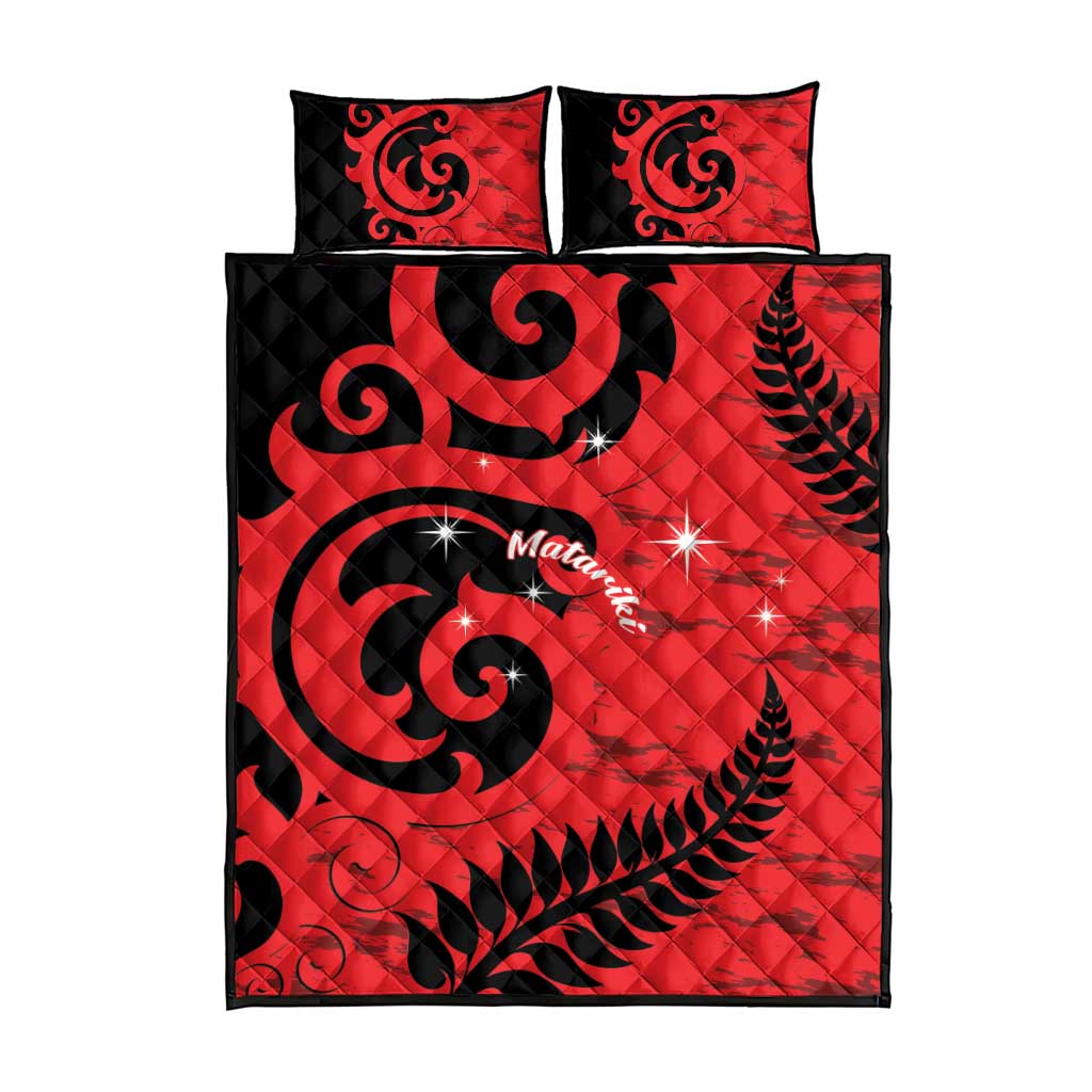 New Zealand Matariki Quilt Bed Set Maori New Year Koru Pattern LT22 - Polynesian Pride