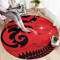 New Zealand Matariki Round Carpet Maori New Year Koru Pattern LT22 - Polynesian Pride