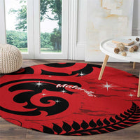 New Zealand Matariki Round Carpet Maori New Year Koru Pattern LT22 - Polynesian Pride