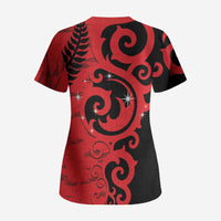 New Zealand Matariki Scrub Top Maori New Year Koru Pattern LT22 - Polynesian Pride
