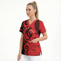 New Zealand Matariki Scrub Top Maori New Year Koru Pattern LT22 - Polynesian Pride