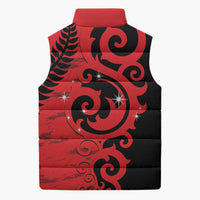 New Zealand Matariki Sleeveless Puffer Jacket Maori New Year Koru Pattern LT22 - Polynesian Pride