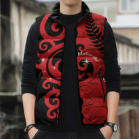 New Zealand Matariki Sleeveless Puffer Jacket Maori New Year Koru Pattern LT22 - Polynesian Pride