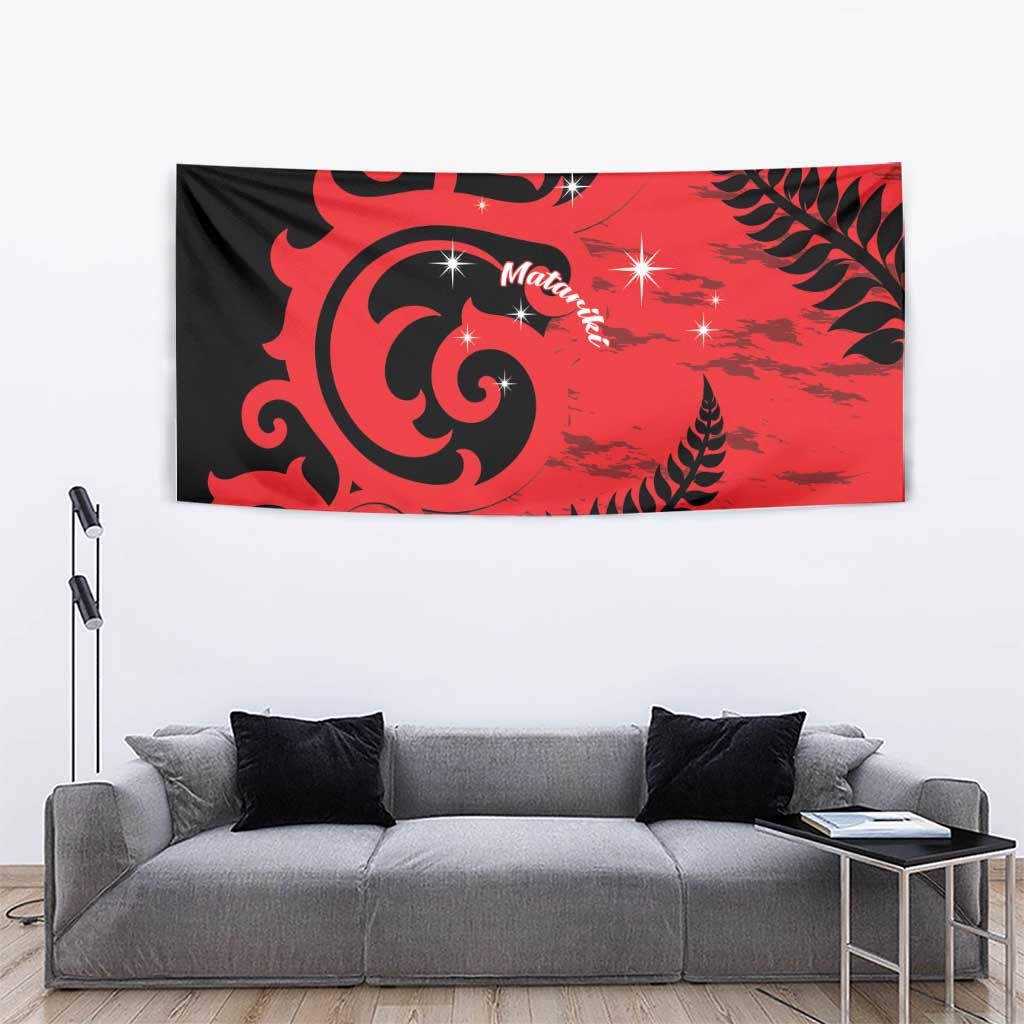 New Zealand Matariki Tapestry Maori New Year Koru Pattern LT22 - Polynesian Pride