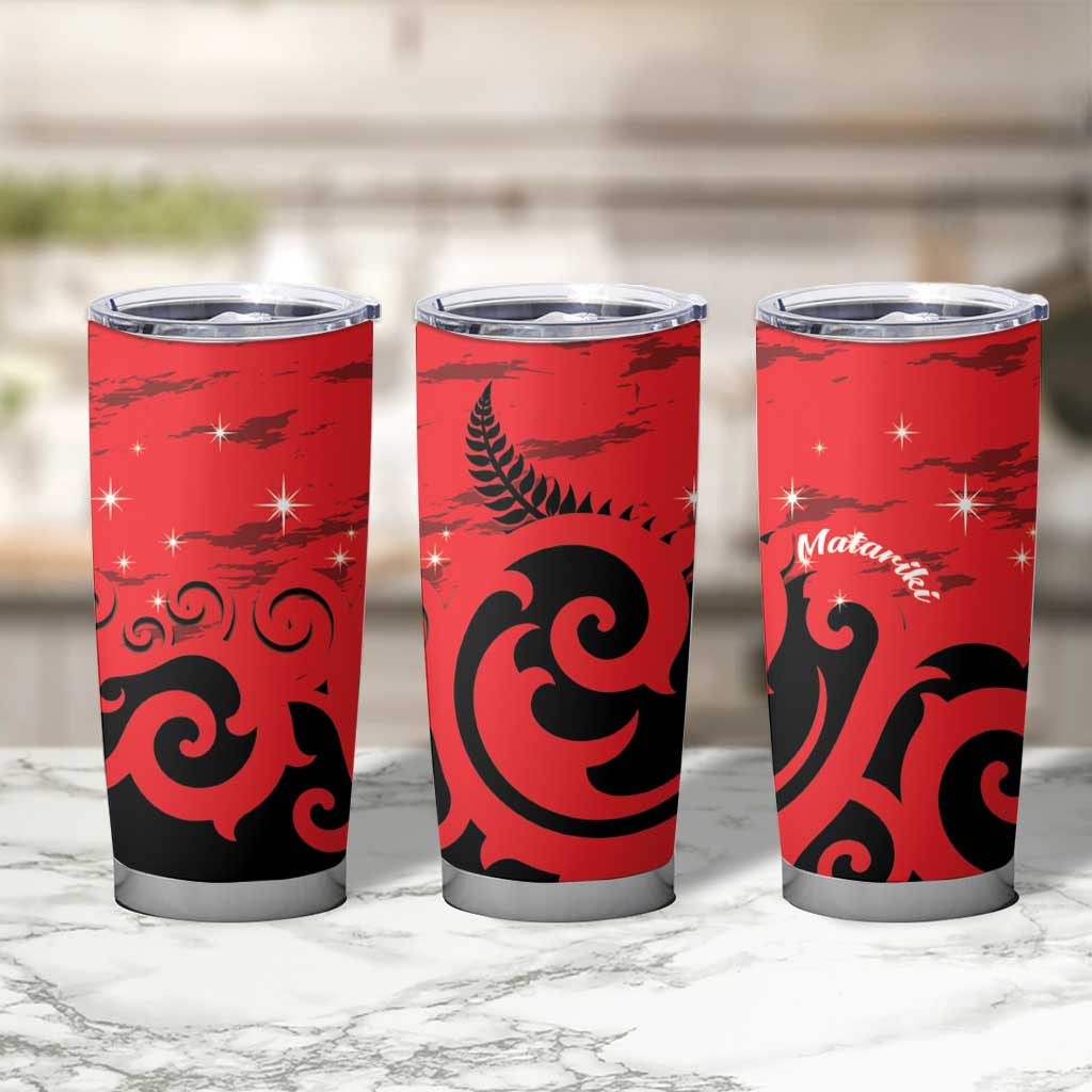 New Zealand Matariki Tumbler Cup Maori New Year Koru Pattern LT22 - Polynesian Pride