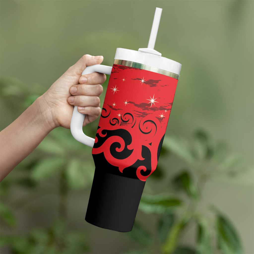 New Zealand Matariki Tumbler With Handle Maori New Year Koru Pattern LT22 - Polynesian Pride