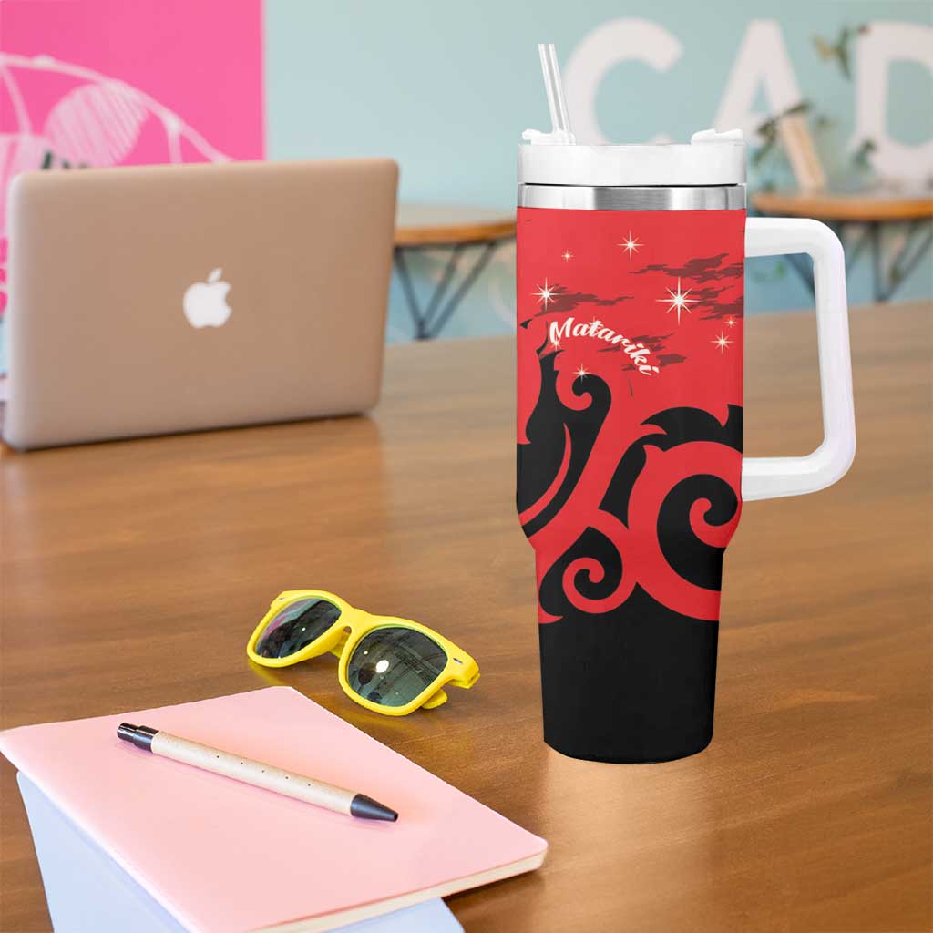 New Zealand Matariki Tumbler With Handle Maori New Year Koru Pattern LT22 - Polynesian Pride