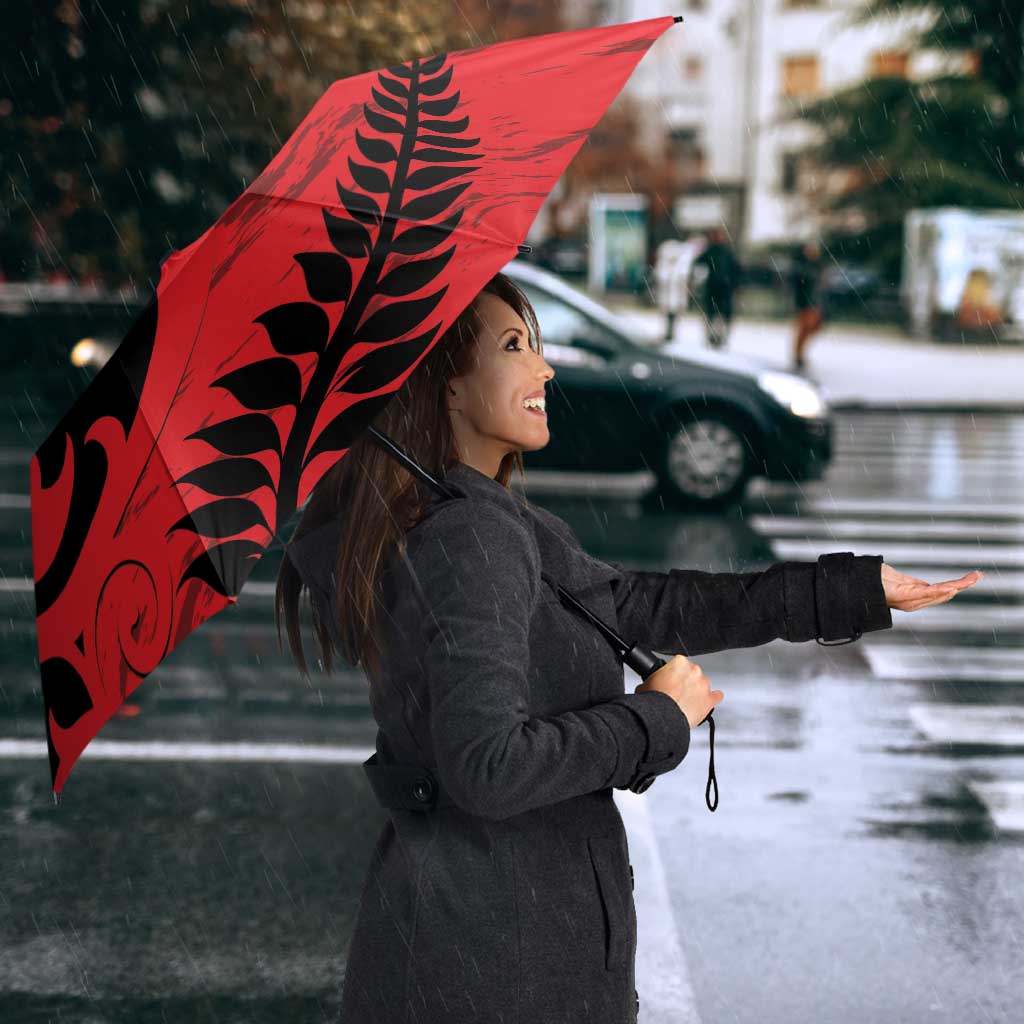 New Zealand Matariki Umbrella Maori New Year Koru Pattern LT22 - Polynesian Pride