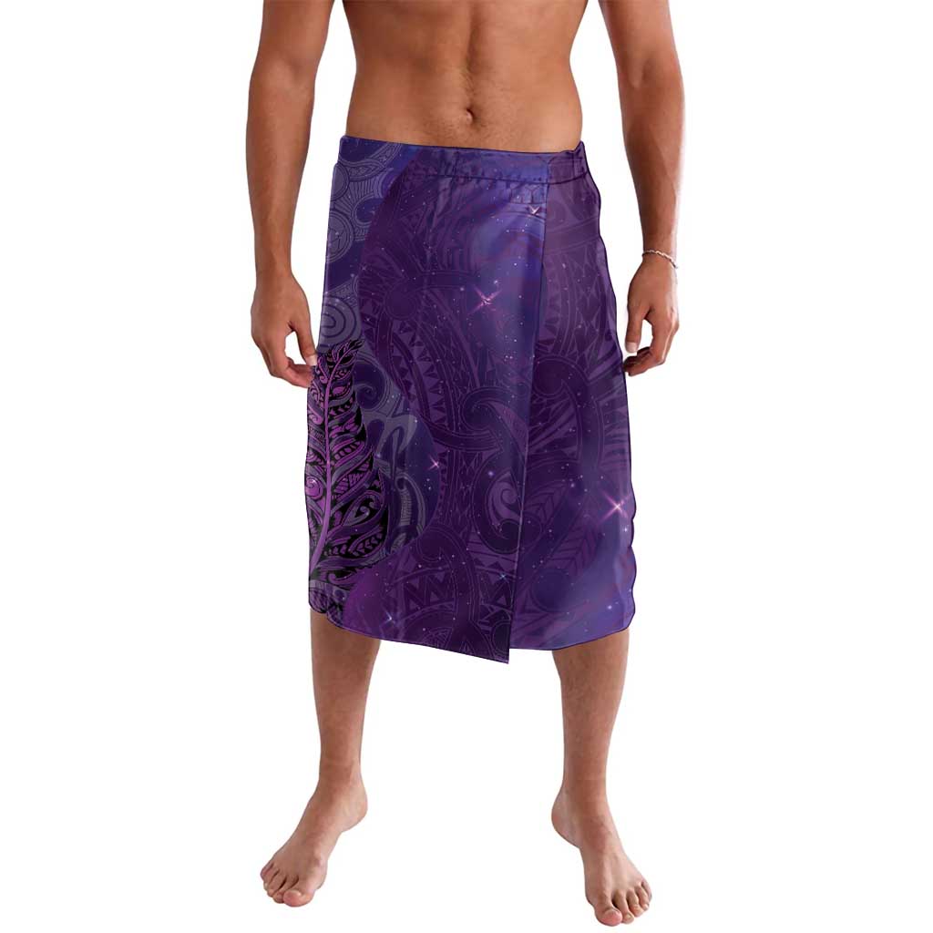 New Zealand Matariki Lavalava Maori Manaia Galaxy Silver Fern Purple Color LT22 Purple - Polynesian Pride