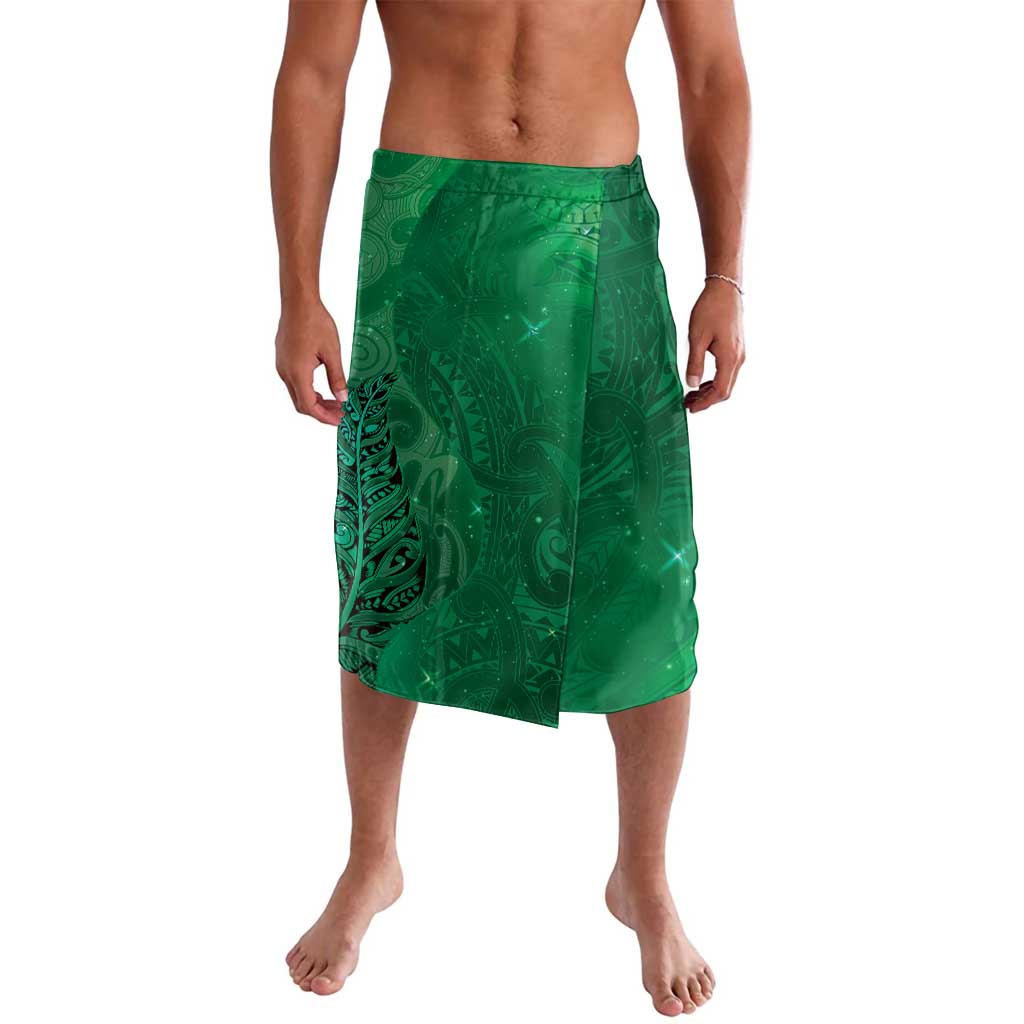 New Zealand Matariki Lavalava Maori Manaia Galaxy Silver Fern Green Color LT22 Green - Polynesian Pride