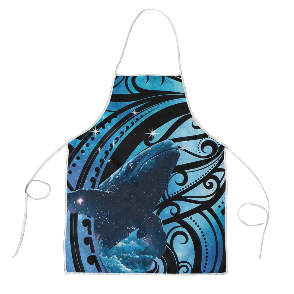 New Zealand Matariki Apron Maori Humpback Whale Galaxy LT22 Blue - Polynesian Pride