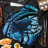 New Zealand Matariki Apron Maori Humpback Whale Galaxy LT22 Blue - Polynesian Pride