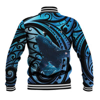 New Zealand Matariki Baseball Jacket Maori Humpback Whale Galaxy LT22 - Polynesian Pride