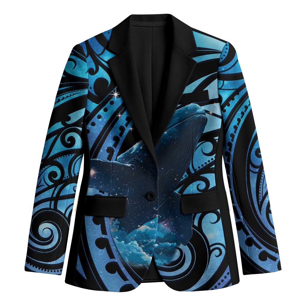 New Zealand Matariki Blazer Maori Humpback Whale Galaxy LT22 Unisex Blue - Polynesian Pride