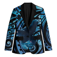 New Zealand Matariki Blazer Maori Humpback Whale Galaxy LT22 Unisex Blue - Polynesian Pride