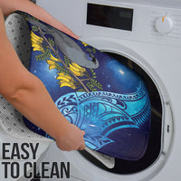 New Zealand Kokako Bird Bathroom Set Kowhai Galaxy Style Polynesian Pattern LT22 - Polynesian Pride