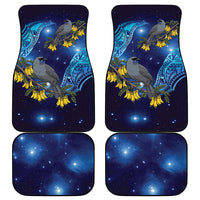 New Zealand Kokako Bird Car Mats Kowhai Galaxy Style Polynesian Pattern LT22 - Polynesian Pride