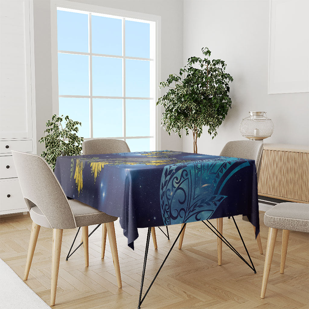 New Zealand Kokako Bird Tablecloth Kowhai Galaxy Style Polynesian Pattern LT22 - Polynesian Pride