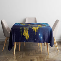 New Zealand Kokako Bird Tablecloth Kowhai Galaxy Style Polynesian Pattern LT22 - Polynesian Pride