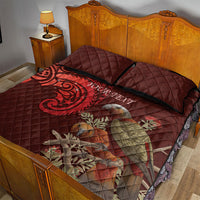 New Zealand Kaka Bird Personalised Quilt Bed Set Pohutukawa Matariki Maori Pattern LT22 - Polynesian Pride