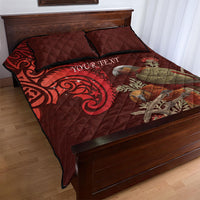New Zealand Kaka Bird Personalised Quilt Bed Set Pohutukawa Matariki Maori Pattern LT22 - Polynesian Pride