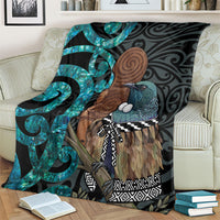 New Zealand Tui Bird Wahaika Blanket Maori Weapon Paua Shell Koru Pattern LT22 - Polynesian Pride