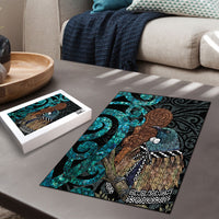 New Zealand Tui Bird Wahaika Puzzle Maori Weapon Paua Shell Koru Pattern LT22 - Polynesian Pride
