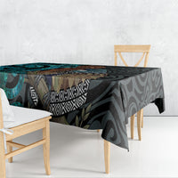 New Zealand Tui Bird Wahaika Tablecloth Maori Weapon Paua Shell Koru Pattern LT22 - Polynesian Pride