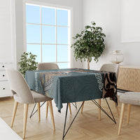 New Zealand Tui Bird Maripi Tablecloth Maori Weapon Kowhaiwhai Pattern LT22 - Polynesian Pride
