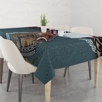 New Zealand Tui Bird Maripi Tablecloth Maori Weapon Kowhaiwhai Pattern LT22 - Polynesian Pride