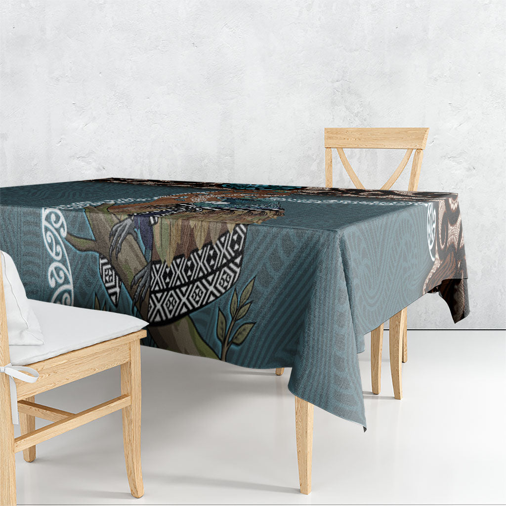 New Zealand Tui Bird Maripi Tablecloth Maori Weapon Kowhaiwhai Pattern LT22 - Polynesian Pride