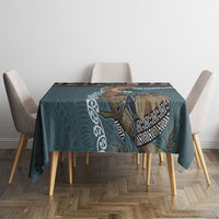 New Zealand Tui Bird Maripi Tablecloth Maori Weapon Kowhaiwhai Pattern LT22 - Polynesian Pride