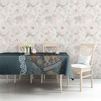 New Zealand Tui Bird Maripi Tablecloth Maori Weapon Kowhaiwhai Pattern LT22 - Polynesian Pride
