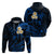 Custom Niihau Hawaii Hoodie Polynesian Tattoo and Pacific Plumeria Blue Vibe LT9 - Polynesian Pride