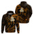 Custom Niihau Hawaii Hoodie Polynesian Tattoo and Pacific Plumeria Gold Vibe LT9 - Polynesian Pride