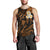 Personalised Niihau Hawaii Men Tank Top Polynesian Tattoo and Pacific Plumeria Gold Vibe LT9 - Polynesian Pride