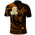 Custom Niihau Hawaii Polo Shirt Polynesian Tattoo and Pacific Plumeria Gold Vibe LT9 - Polynesian Pride