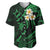 Personalised Niihau Hawaii Baseball Jersey Polynesian Tattoo and Pacific Plumeria Green Vibe LT9 Green - Polynesian Pride