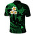 Custom Niihau Hawaii Polo Shirt Polynesian Tattoo and Pacific Plumeria Green Vibe LT9 - Polynesian Pride