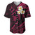 Personalised Niihau Hawaii Baseball Jersey Polynesian Tattoo and Pacific Plumeria Pink Vibe LT9 Pink - Polynesian Pride