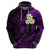 Custom Niihau Hawaii Hoodie Polynesian Tattoo and Pacific Plumeria Purple Vibe LT9 - Polynesian Pride